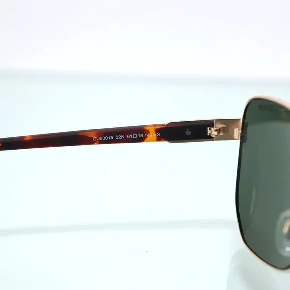 Guess Metal Pilot Aviator Mens Sunglasses - Gold/Green - NWT